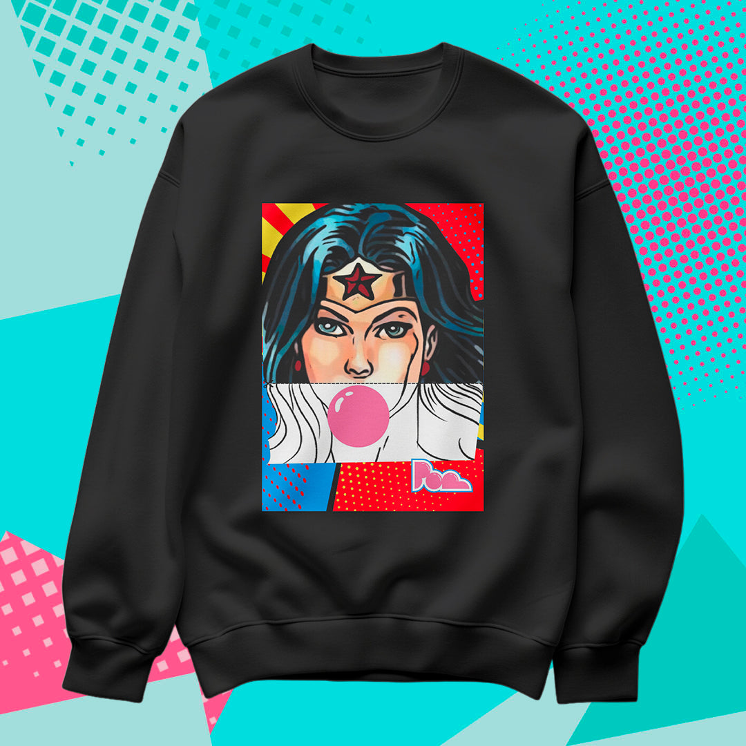 Felpa Pop Girocollo "Wonder Woman"