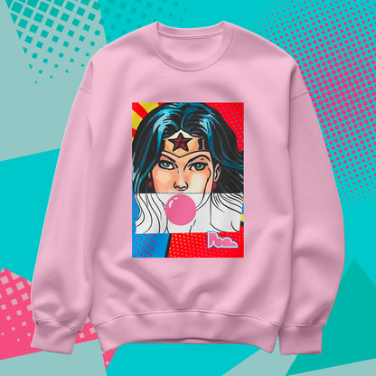Felpa Pop Girocollo "Wonder Woman"